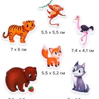 Игрушки - стикеры для купания в ванне &laquo;Зоопарк&raquo;, EVA, набор 12 шт.