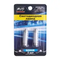 SV038 T11/белый/ (SV8,5) 8SMD 2835, 42 мм, блистер 2 шт.