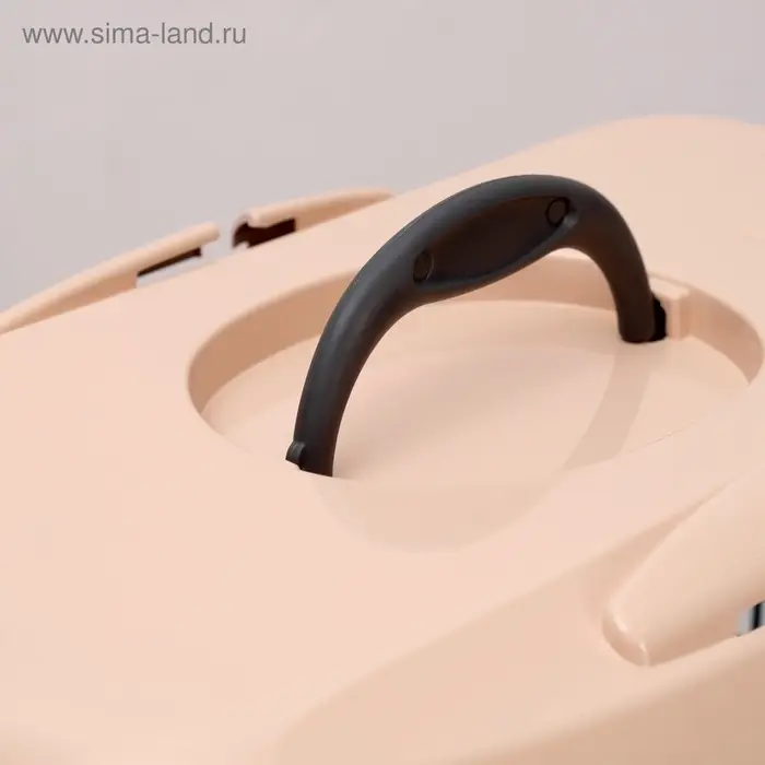 Переноска для животных до 12 кг &laquo;Пижон&raquo;, 49&times;33&times;32 см, металлическая дверь, пластик, бежевая, серая