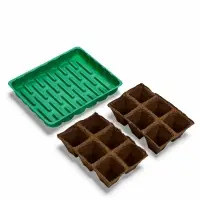 Набор для рассады: торфяная кассета, 12 ячеек по 50 мл, поддон _ × _ см, зелёный Набор для рассады: торфяная кассета, 12 ячеек по 50 мл, поддон _ × _ см, зелёный