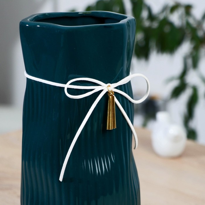 Ваза керамика настольная Ваза керамика настольная "Блез" 20,5 см, зелёный