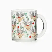 Кружка новогодняя стеклянная &laquo;Милые олени&raquo;, 300 мл