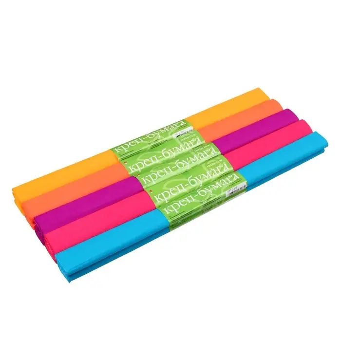 Бумага креповая в рулоне 50 х 250 см, 17 г/м², МИКС, флуоресцентные (цена за 1 рулон)