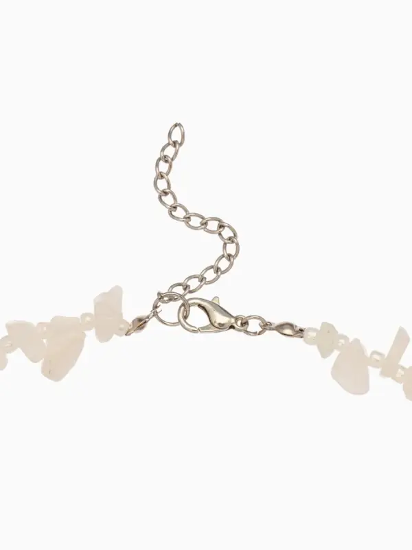 Ожерелье из камня, 45 см, белое