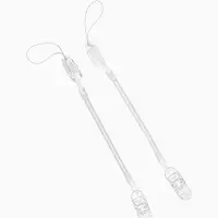 Держатель для соски - пустышки, пружинка, 2 шт., прозрачный, Крошка Я