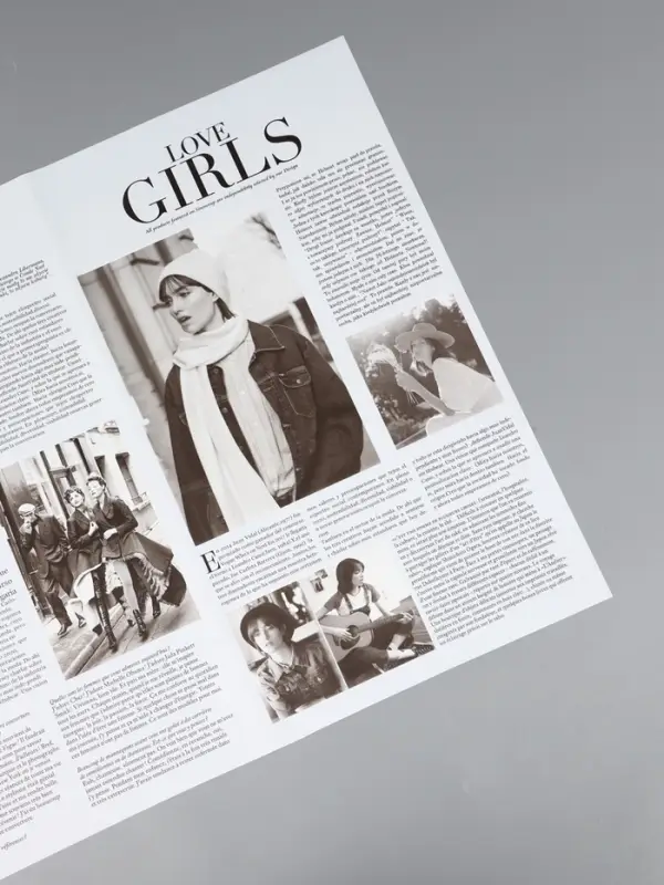 Пленка флористическая "Газета моды" 65мкм, св. голубая, 50х57 &plusmn;1см