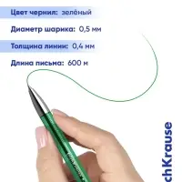 Ручка гелевая ErichKrause R=301 Original Gel, узел 0.5 мм, зелёная