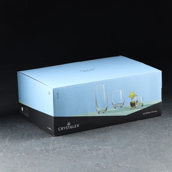 Набор стаканов для виски «Клаб Elements», 6 шт, 300 мл, хрустальное стекло Набор стаканов для виски «Клаб Elements», 6 шт, 300 мл, хрустальное стекло