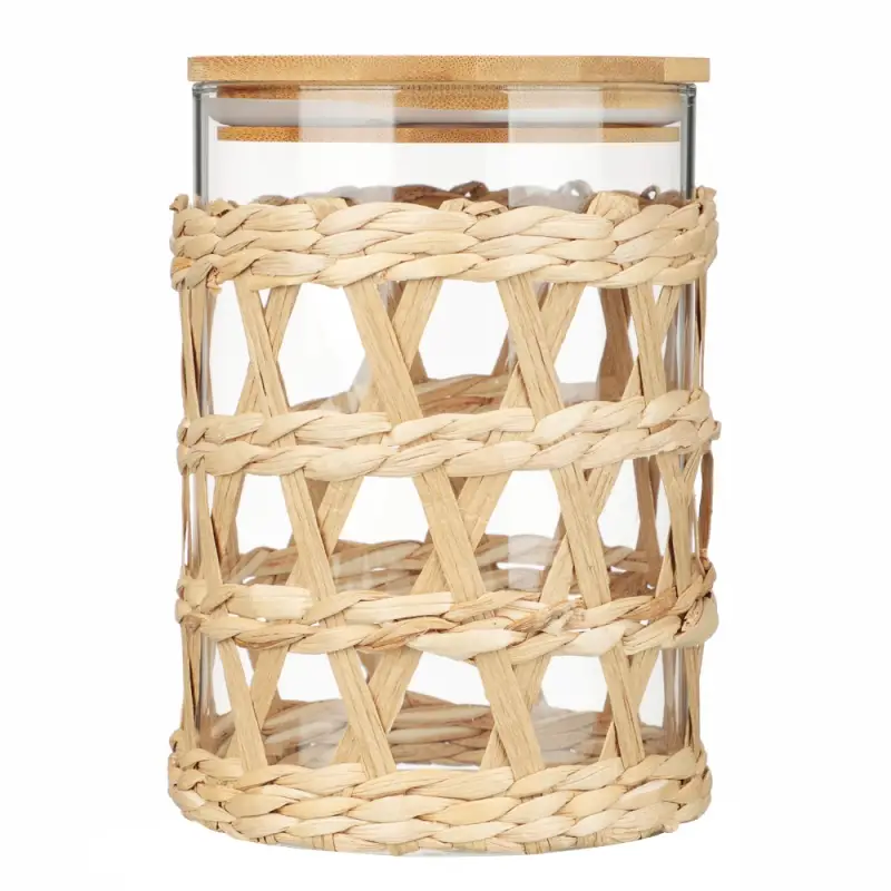 VETTA ЭКО Жгут Банка для хранения 1100мл, 16х11см, стекло, бамбук