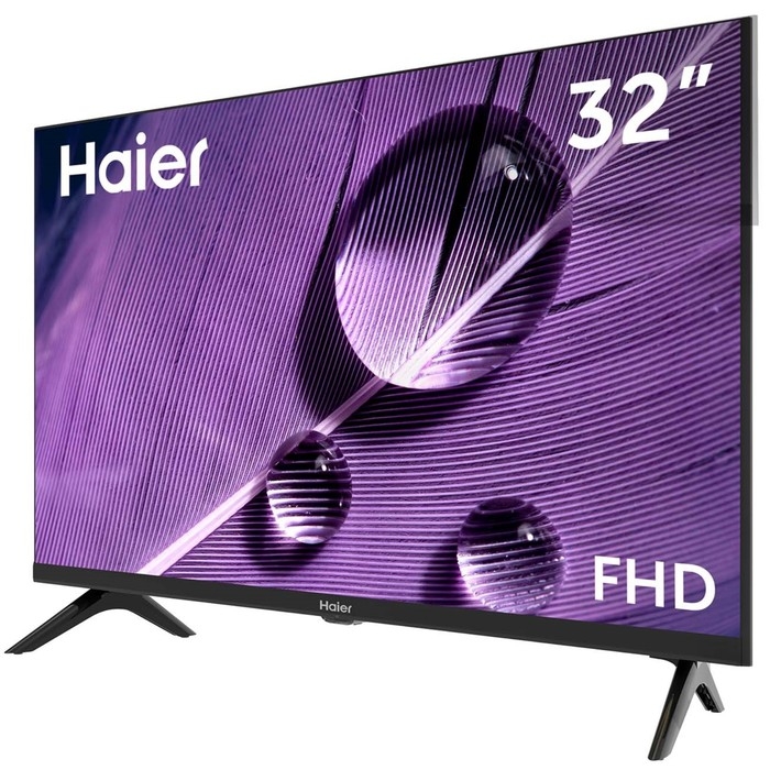 Телевизор Haier SMART TV S1, 32 Телевизор Haier SMART TV S1, 32", 1920х1080, DVB-T2/C/S2, HDMI 3, USB 2, SmartTV, чёрный