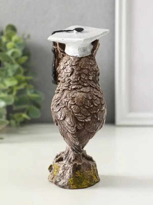 Фигура Фигура "Филин ученый", высота 14 см, коричневый