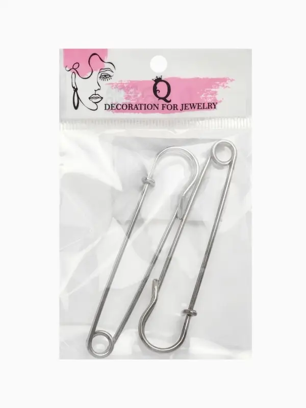 Булавка 8&times;1.5 см (набор 2 шт.), СМ-208, серебра