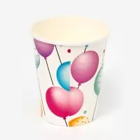Бумажные стаканы "Happy birthday"шарики (набор 10шт)
