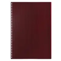 Тетрадь A4, 80 листов, в клетку на гребне, VELVET, пластиковая обложка, блок 65 г/м2, бордо