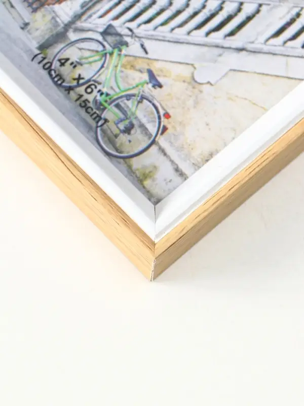 Фоторамка пластик на 4 фото 10х15 см "Двухцветная" бук и белый 30х30х2 см