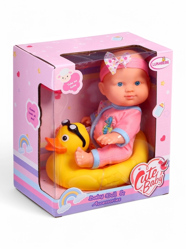 Пупс «Купание с уточкой», с аксессуарами, МИКС