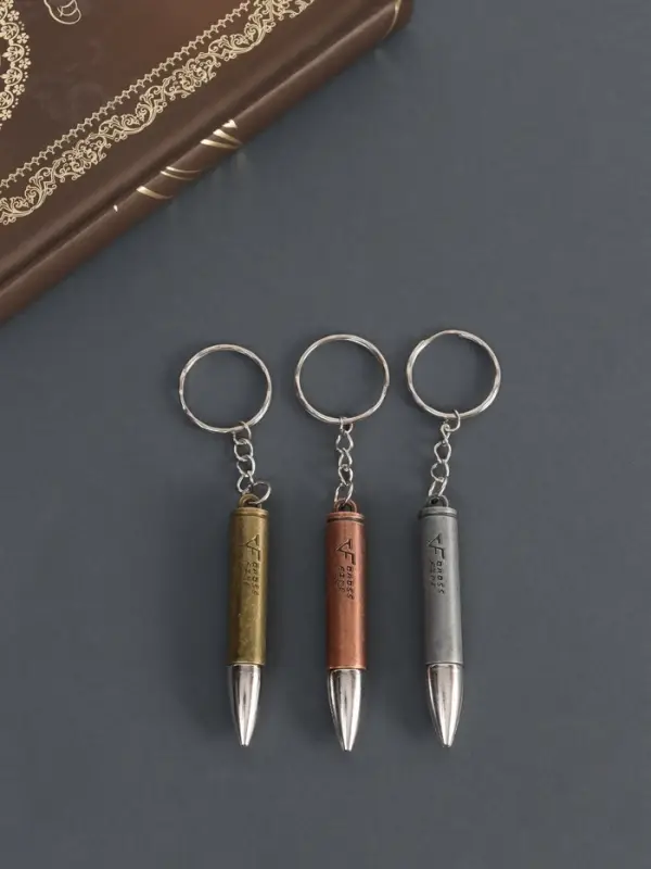 Металлический брелок для ключей на кольце &laquo;Пуля&raquo;, 6&times;1 см, МИКС