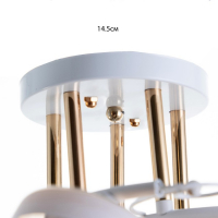 Люстра 1083/5WT+GD 40Вт Е27 белый-золото 54х54х24 см BayerLux