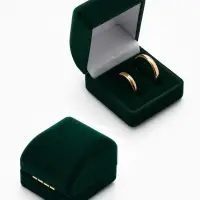 Футляр под серьги, кольца, запонки &laquo;Изумруд&raquo;, бархатный, 4.5&times;5 см, зелёный