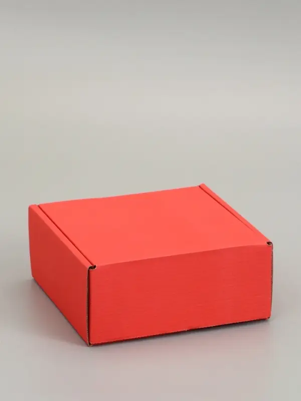 Коробка самосборная, красная, 18 х 18 х 8 см,