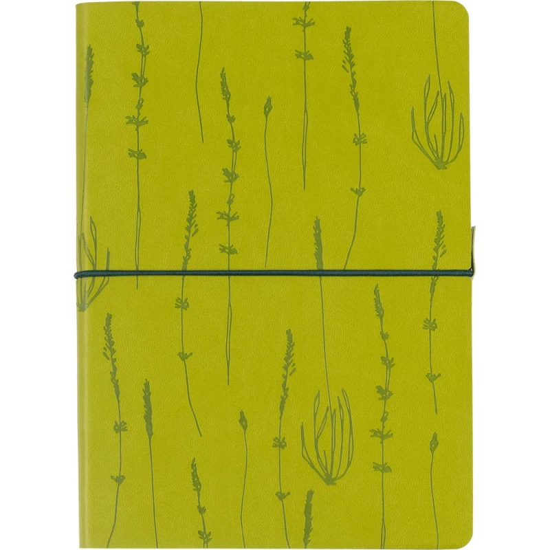 Блокнот А5 128л Attache Дикие травы клетк,мягк.обл,кожзам с блинт.тисн 3149