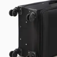 Чемодан на колёсах TEXTURA, кодовый замок, с увеличением, 42&times;26&times;68 см, 24", чёрный