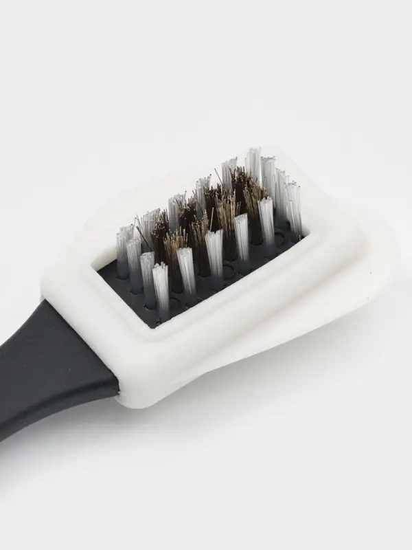 Щётка для обуви тройная: замша, нубук, велюр, 15&times;4 см, чёрная