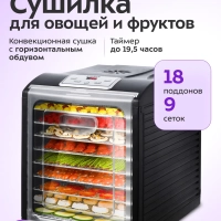Дегидратор для овощей и фруктов КТ-1908 - 700 Вт
