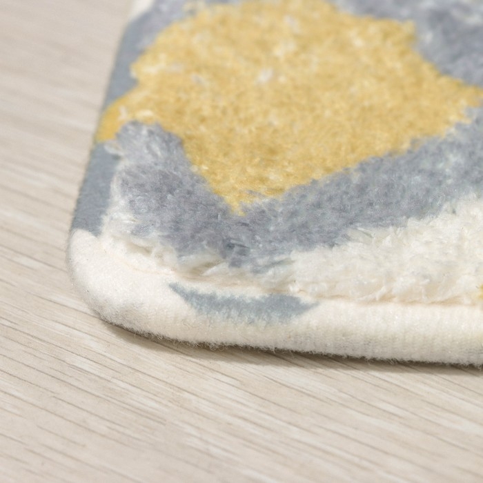 Коврик для ванной SAVANNA «Роиз», 60×90 см, цвет горчично-серый Коврик для ванной SAVANNA «Роиз», 60×90 см, цвет горчично-серый