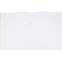 Тетрадь в зеленом офсете  12л., косая линия, штука, внутр.блок 100