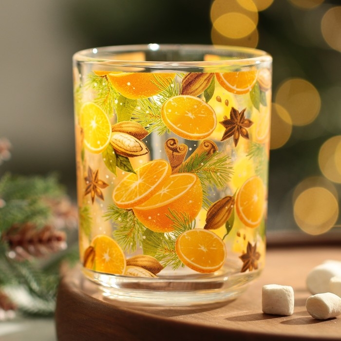 Кружка стеклянная новогодняя Дорого внимание «Глинтвейн», 200 мл