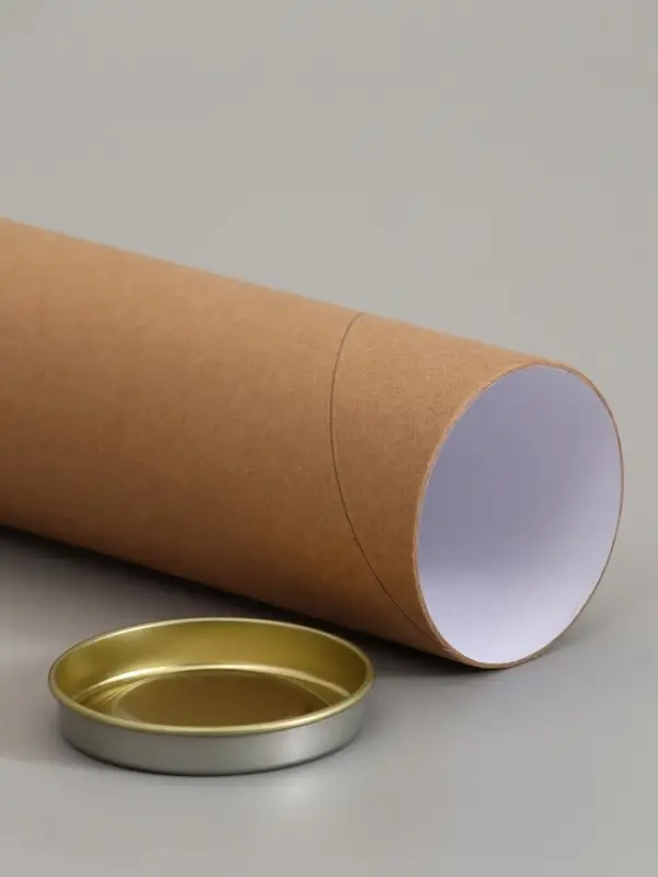 Тубус 63&times;350 мм (330 мм внутр. высота), под футболку, картон, металлическая крышка