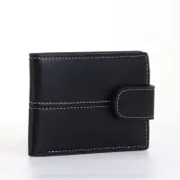 Портмоне мужское на кнопке, чёрное