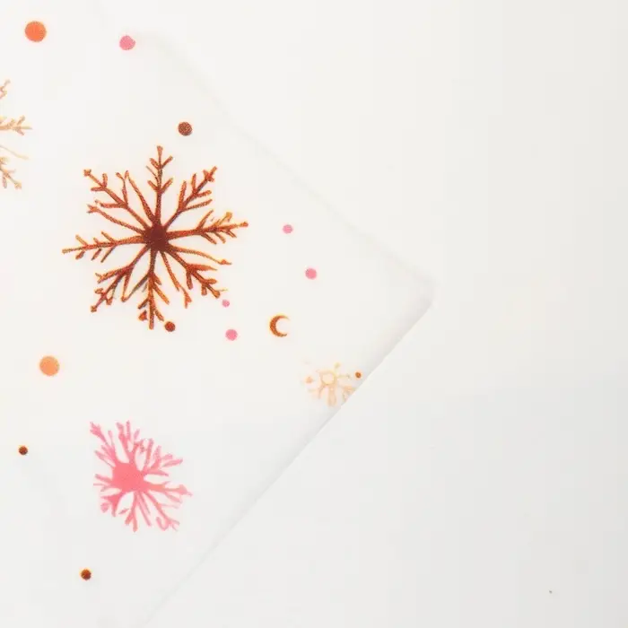 Бумага упаковочная тишью, новогодняя упаковка «Снежинки на белом», 50×66 см