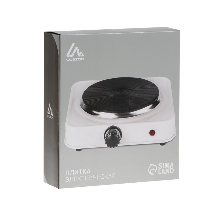Плитка электрическая Luazon LHP-001, 1 конфорка, 1000 Вт, нагреватель спираль, черная Плитка электрическая Luazon LHP-001, 1 конфорка, 1000 Вт, нагреватель спираль, черная