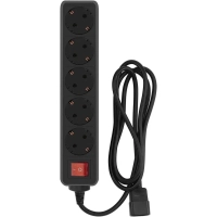Сетевой фильтр PC Pet AP01006-E-B 1.8м (5 розеток) черный (пакет)