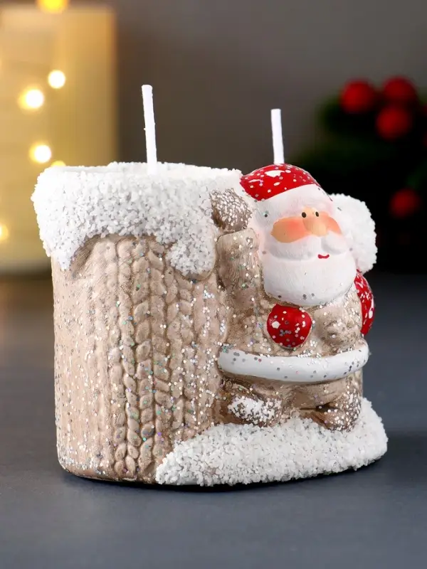 Подсвечник со свечами «Дед Мороз в бежевом кафтане», на 2 свечи, керамика, 7.5×5.5×6.5 см, МИКС Подсвечник со свечами «Дед Мороз в бежевом кафтане», на 2 свечи, керамика, 7.5×5.5×6.5 см, МИКС