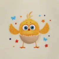 Тарелка пластиковая детская, 14.5&times;14.5 см, Цып-цып