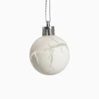 Ёлочные игрушки &laquo;Снег&raquo;, шары новогодние, набор 24 шт., d=4 см, белый