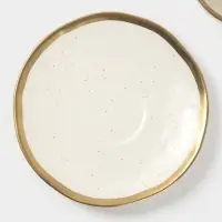 Чайная пара Magistro Poursephona, чашка 250 мл, блюдце d=16 см, фарфор, белая