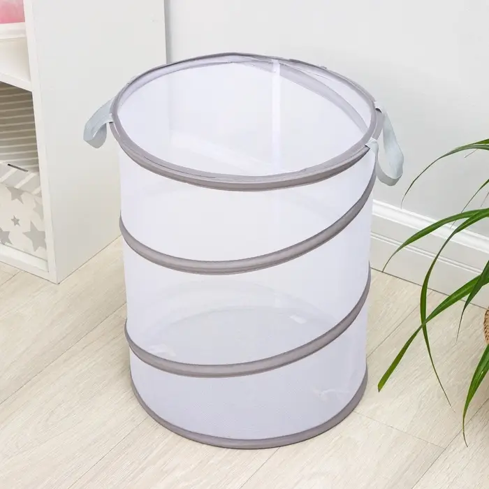 Корзина для белья складная Доляна, 35&times;35&times;43 см, серая