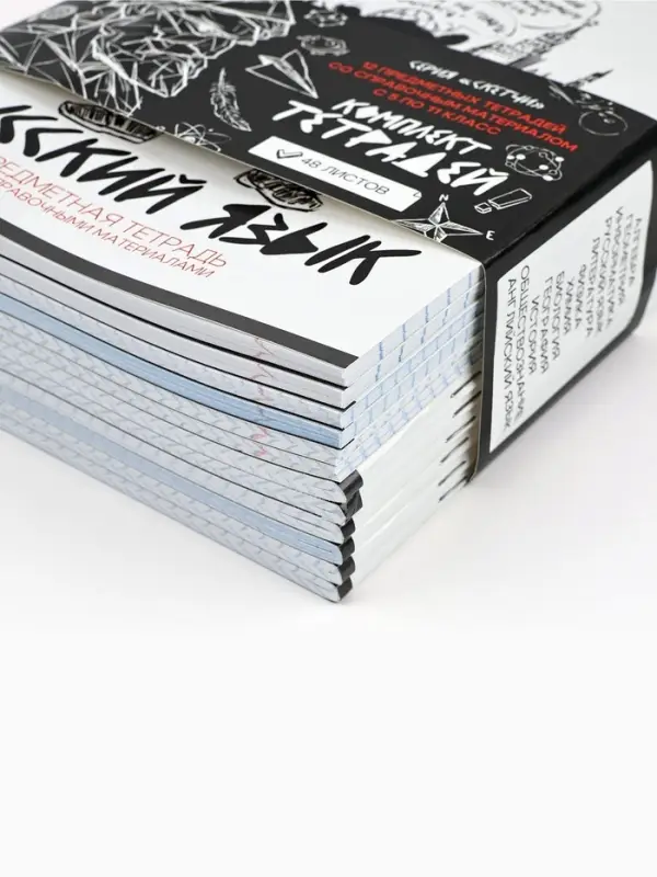 Тетради предметные, 48 л., набор из 12 шт., блок №1 &laquo;Скетчи&raquo;