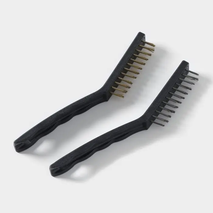 Набор щёток универсальных Доляна, 2 шт, 21×2×2,5 см, рабочая часть 8,5×1,5×1,5 см, цвет чёрный Набор щёток универсальных Доляна, 2 шт, 21×2×2,5 см, рабочая часть 8,5×1,5×1,5 см, цвет чёрный