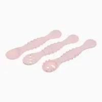 Ложка детская для прикорма, силикон, набор 3 шт., розовый M&B