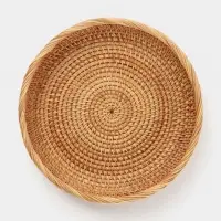 Тарелка плетёная, 24&times;24&times;5 см, ротанг