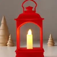 Фонарь светодиодный, декоративный, 1 LED, от батареек 3&times;AG13, свечение тёплое белое