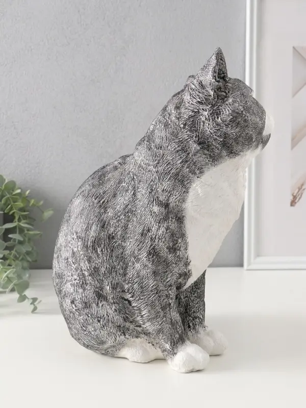Фигурка (гипс) Кошка Серая. Высота 31,5 см, Ширина 16 см, Длина 24 см. Фигурка (гипс) Кошка Серая. Высота 31,5 см, Ширина 16 см, Длина 24 см.