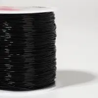 Нить для плетения, эластичная, 100&plusmn;1 м, d=1 мм, чёрная