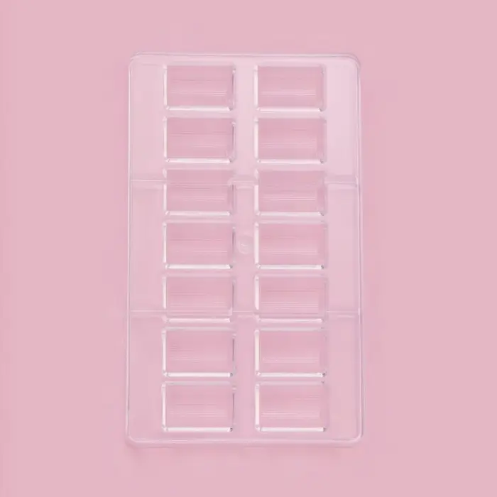 Форма для конфет и шоколада &laquo;Шоколатье&raquo;, 20&times;12&times;2.5 см, 14 ячеек 3.3&times;2.1&times;1.5 см, пластик, прозрачная