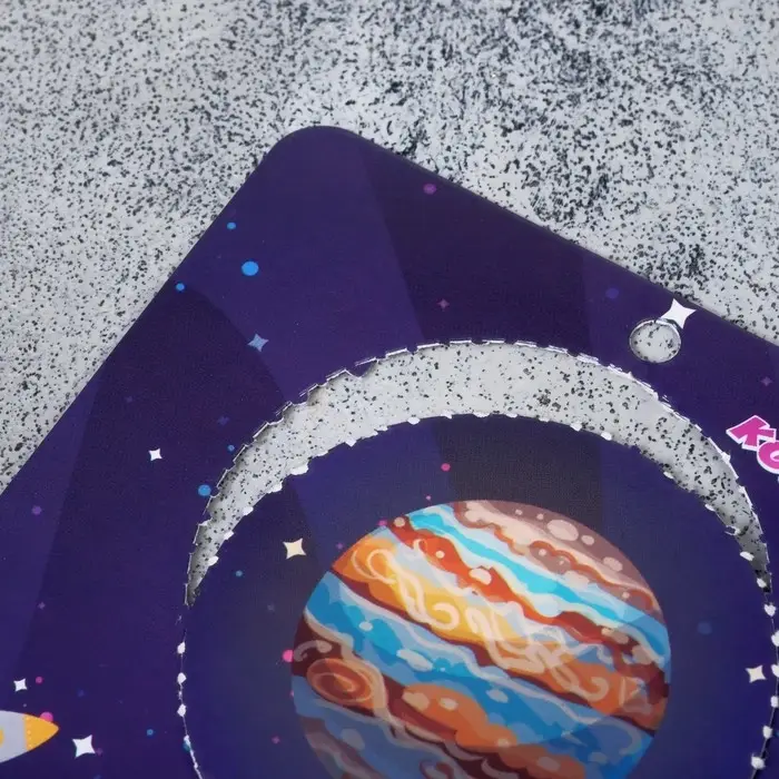 Брошь деревянная «Космос» Юпитер, цветной